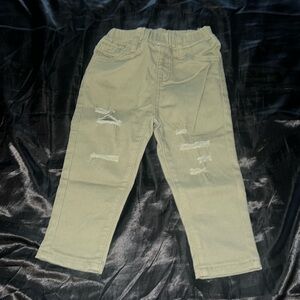 TODDLER Green Ripped Jeans